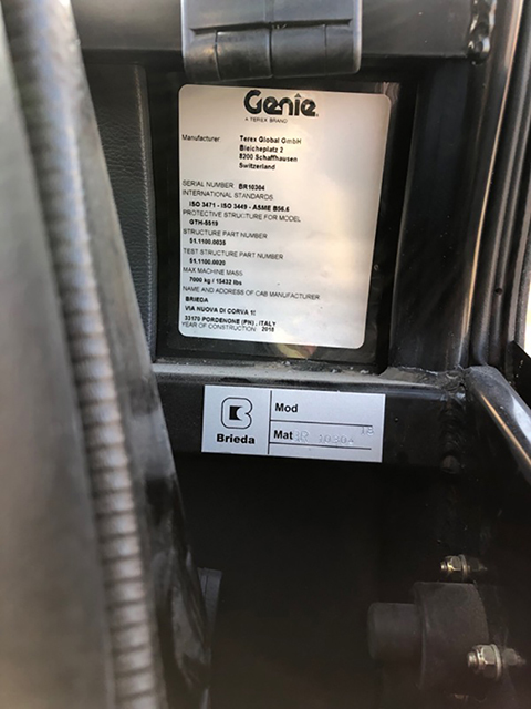 2019 Genie GTH-5519