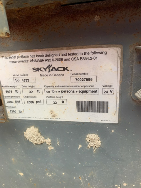 2016 Skyjack SJ4632