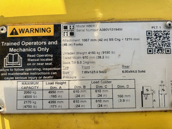 2022 Hyster H50XT