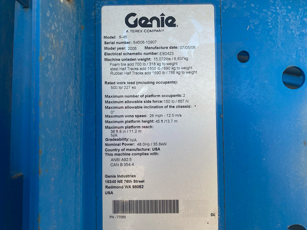 2006 Genie S-45