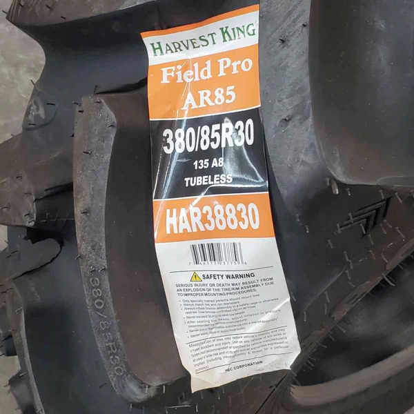 0 Harvest King 380/85R30 Field Pro AR85 135 A8 HAR38830