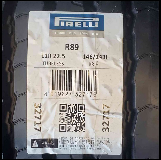 0 Pirelli 11R22.5  R89 146/143L LR H 16PR 3271700