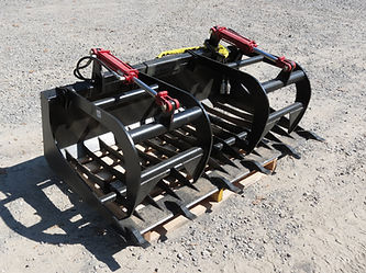 0 Various Heavy Duty Skid Steer Rock Bucket Grapple 68/72 Inch