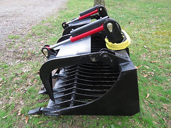 0 Various Extreme Duty Skid Steer Rock Bucket Grapple 48 Inch