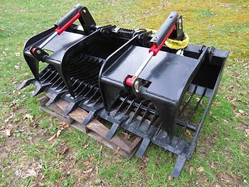 0 Various Extreme Duty Skid Steer Rock Bucket Grapple 48 Inch