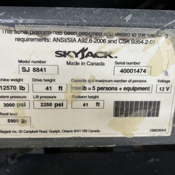 2015 Skyjack 8841