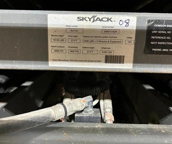 2008 Skyjack SJ-7127RT