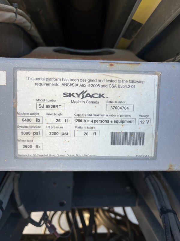 2014 Skyjack SJ-6826RT