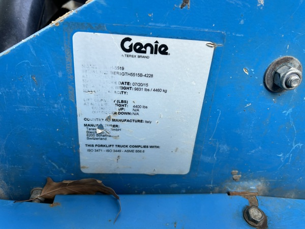 2016 Genie GTGH5519