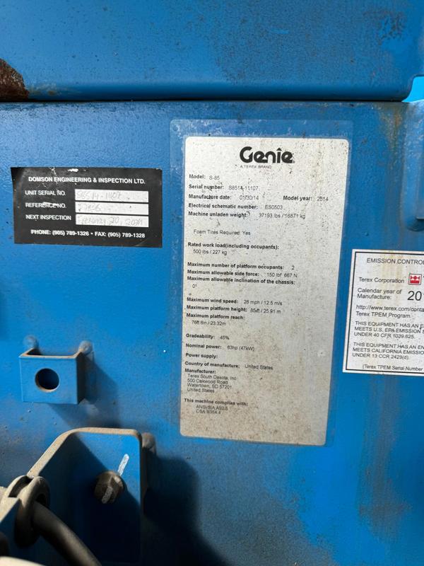 2014 Genie S-85