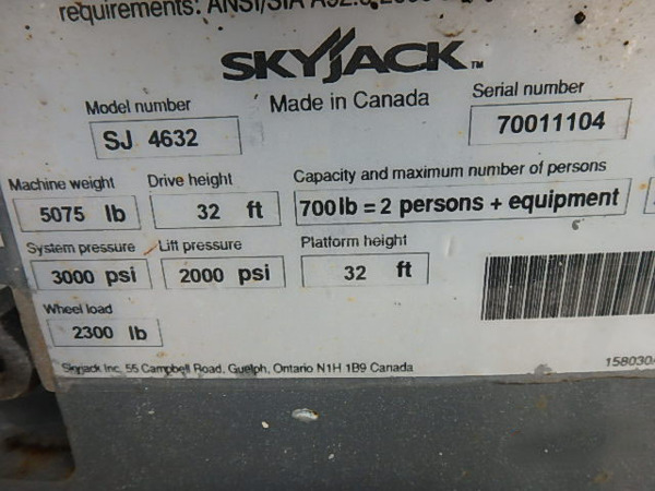 2012 Skyjack SJ4632